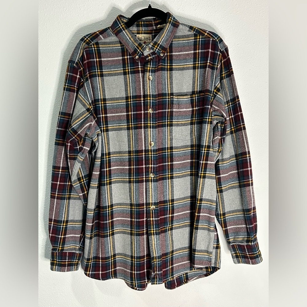 RedHead Multicolor Plaid Button-Down Shirt Size Large